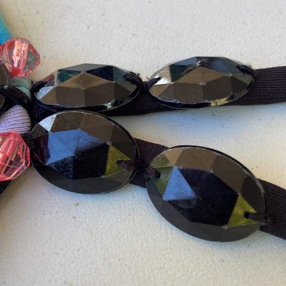 Rampage Halter Tubal Layered Black Floral Top! - Picture 10 of 12